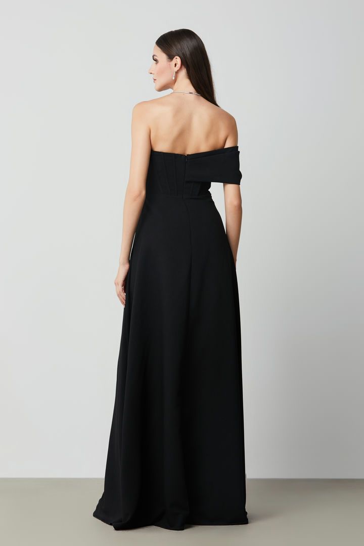 One Shoulder With Folds Dress