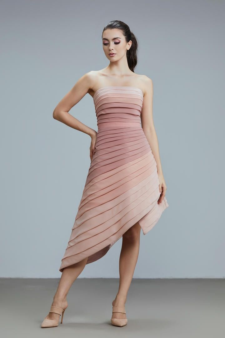 Gradian pleated dress