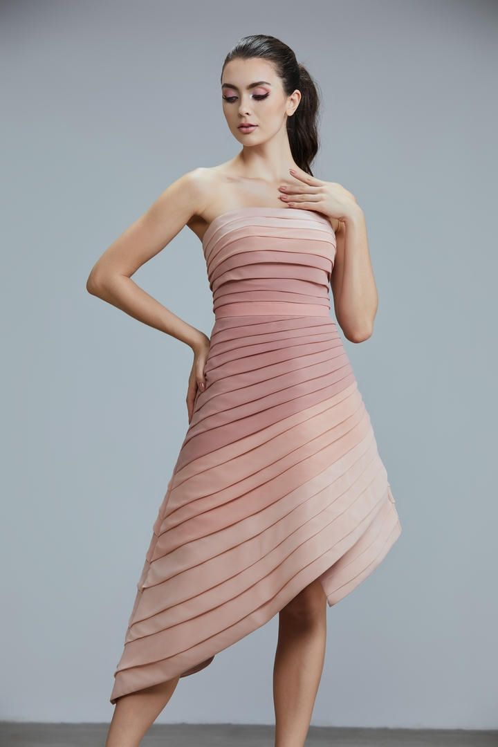 Gradian pleated dress