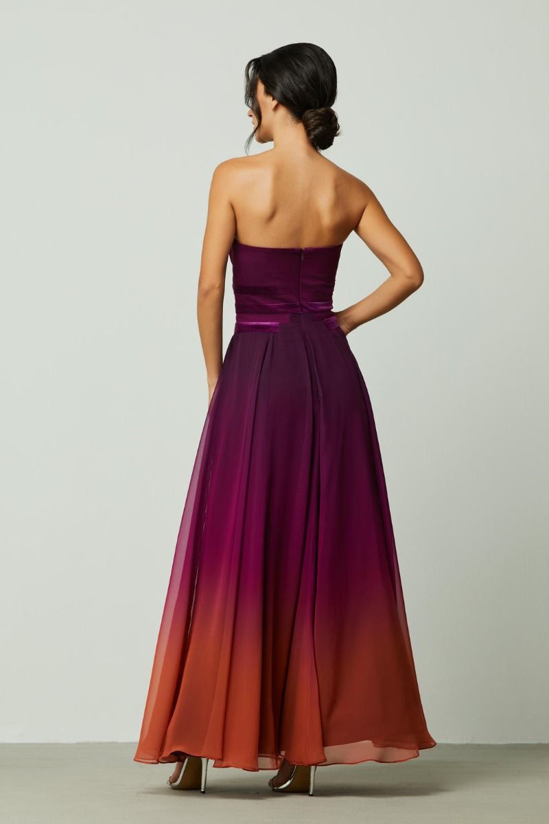 gradient chiffon dress