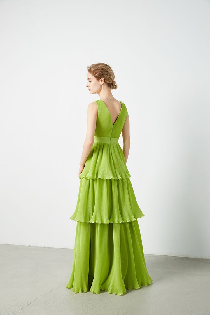 Tiered chiffon dress