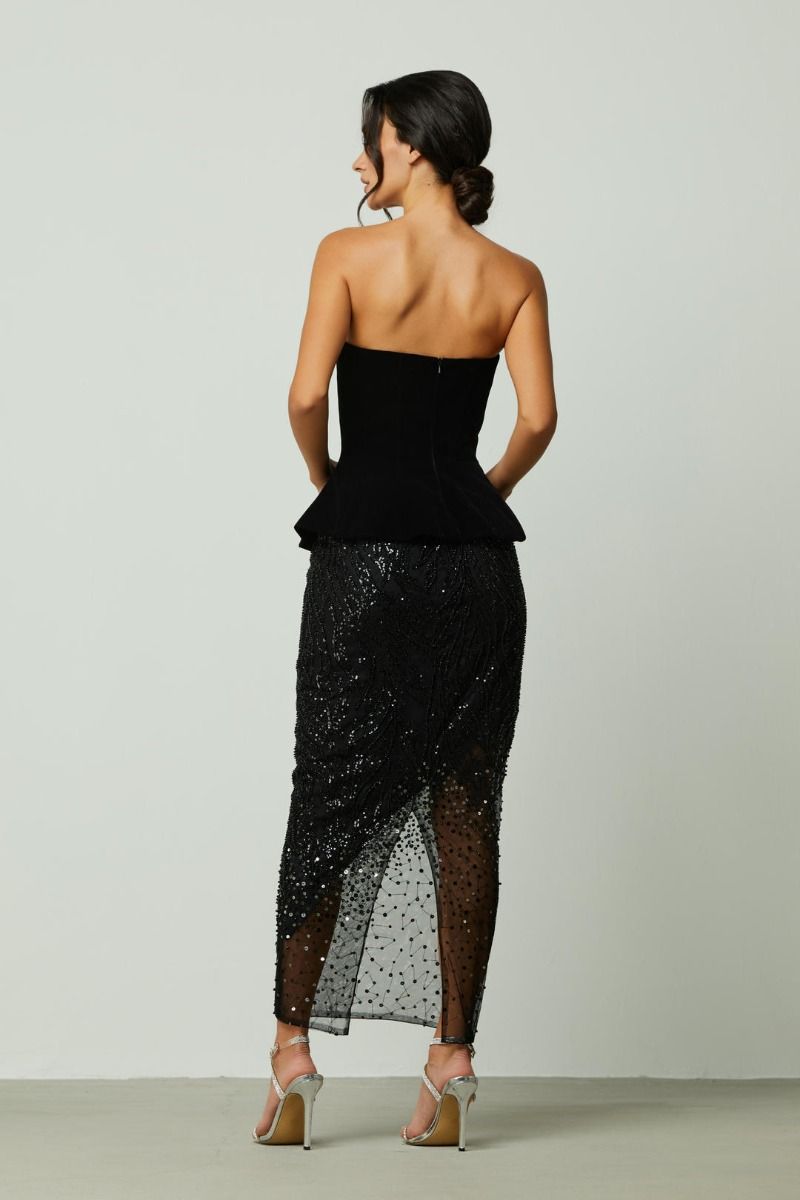 Sequin peplum dress