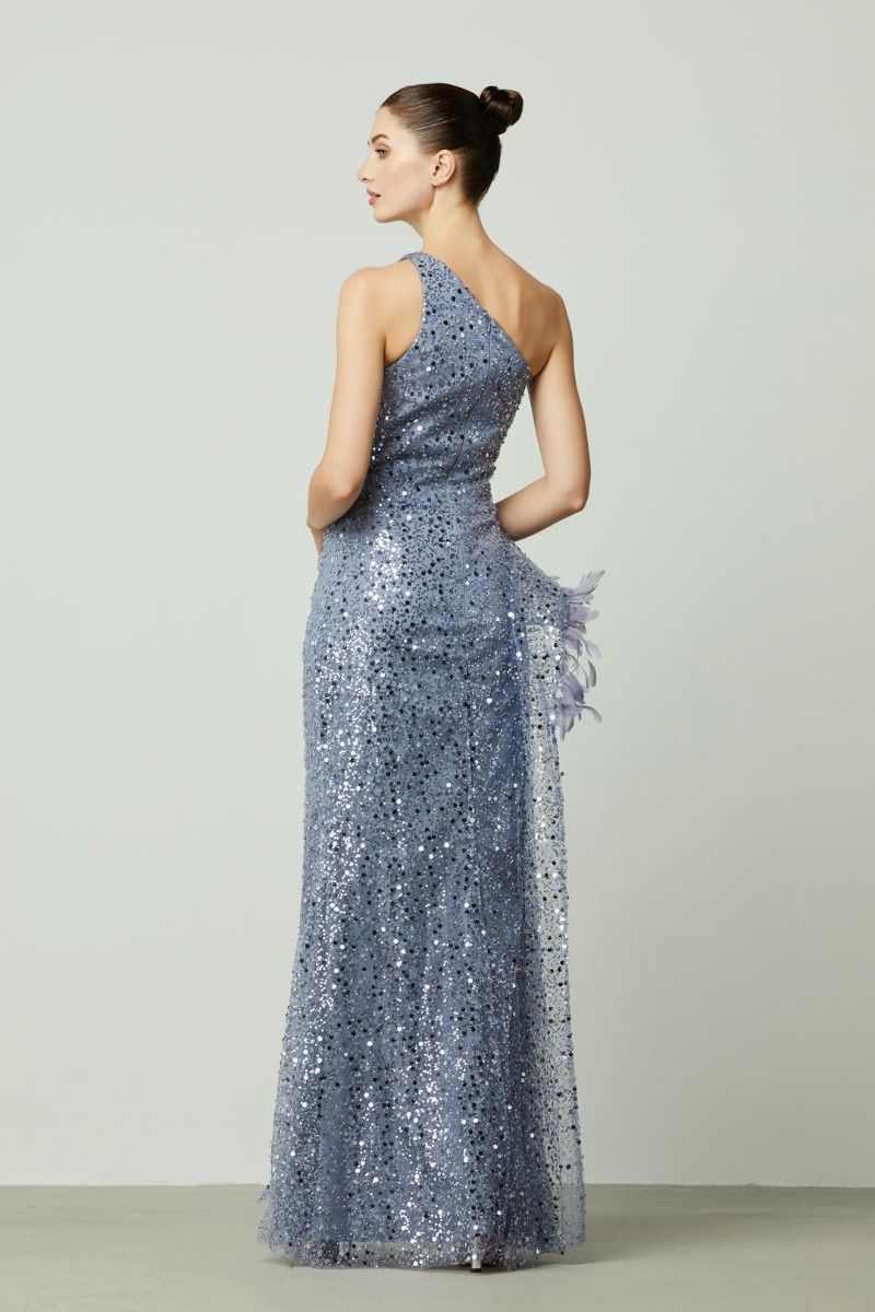 One-shoulder sequin dress