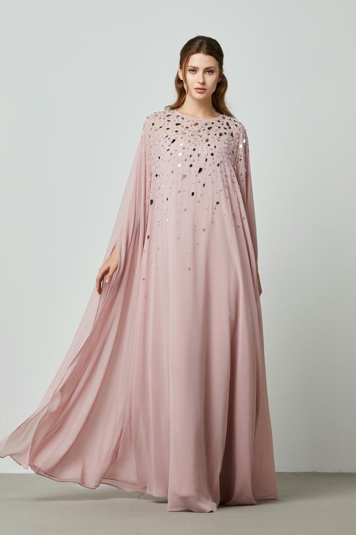 Chiffon embellished loose dress