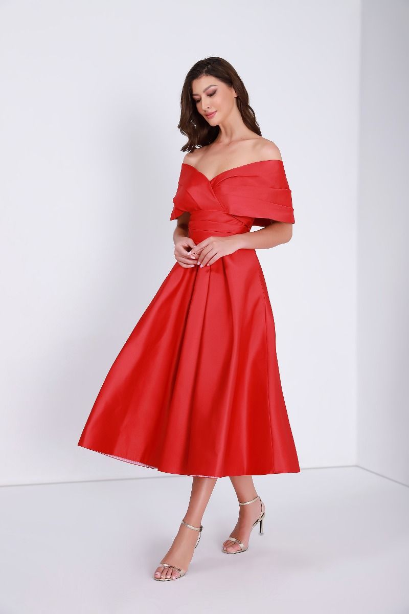 Off shoulder midi dress