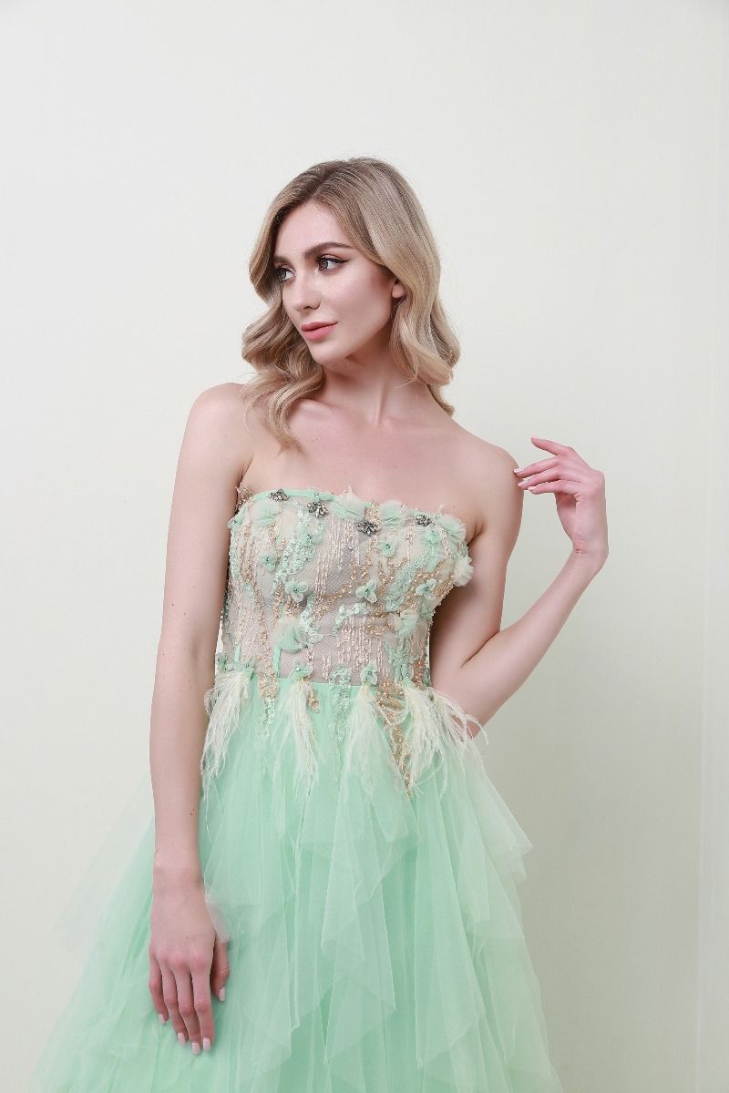 Embellished tulle dress