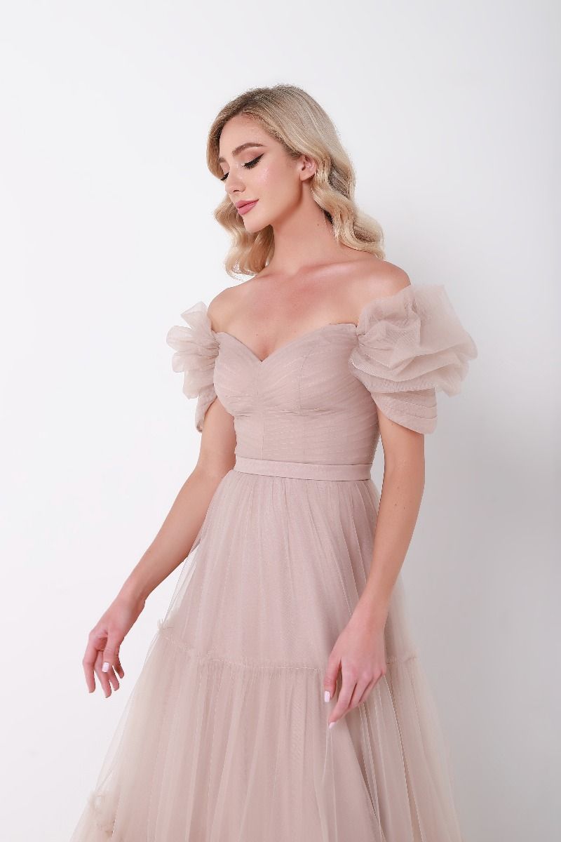 Unique off-shoulder dress