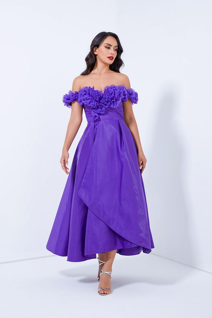 Off Shoulder Frills Dress