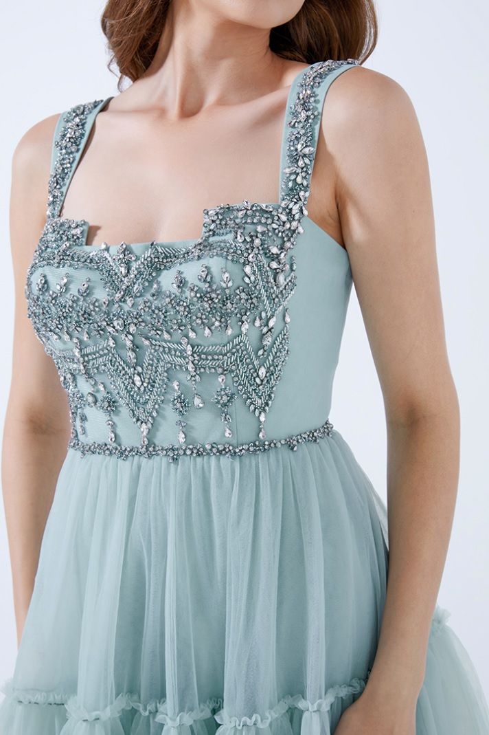 Embellished bustier dress