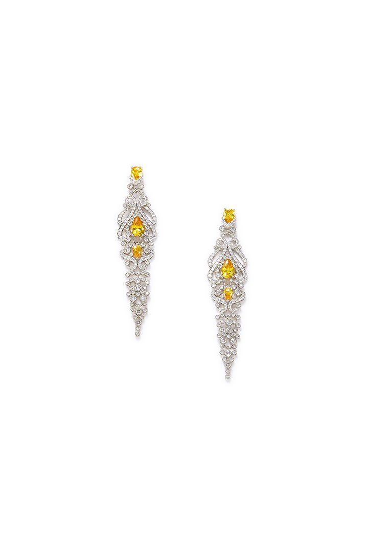 Earring yellow stones earring